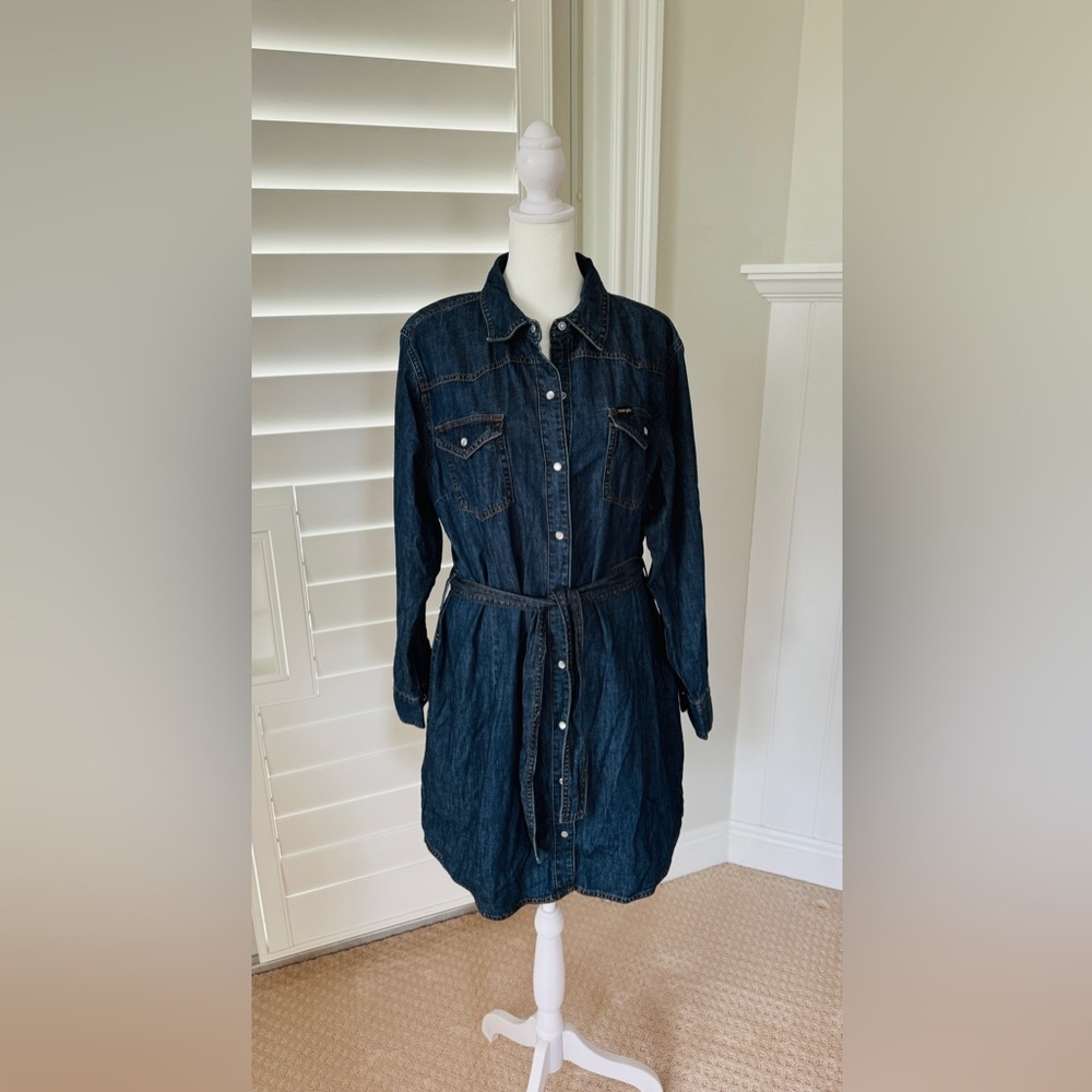 Wrangler Blue Denim Shirt Dress